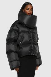 Ai Dik Yaka Kısa Pamuklu mont